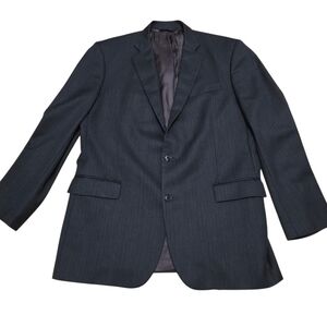 Brooks Brothers SaxXon 1818 Madison Wool Sport Coat Blazer Dk Gray, Men's 44L